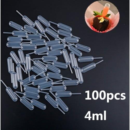 100pcs 4ml Plastic Disposable Pipettes Squeeze Transfer Pipettes Dropper Silicone Mold For UV Epoxy Resin Craft Jewelry Making