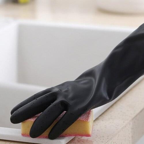 Thicken Kitchen Practical Durable Bowl Cleaning Household Dishwashing Anti-skid Texture Design High Temperature Resistant Gloves