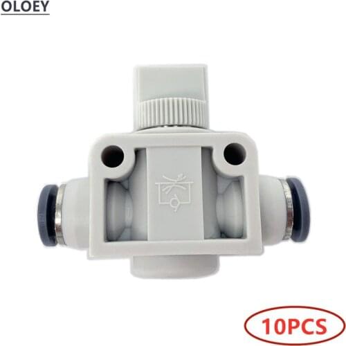 10PCS HVFF 2/Two Ways Quick Fittings Pneumatic Air Push Connector Tube Hose Plastic Pneumatic Parts OD 4 6 8 10 12mm