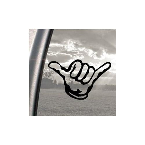 HANG LOOSE Black Decal SURFING HAWAII BEACH SUMMER Sticker 15cm