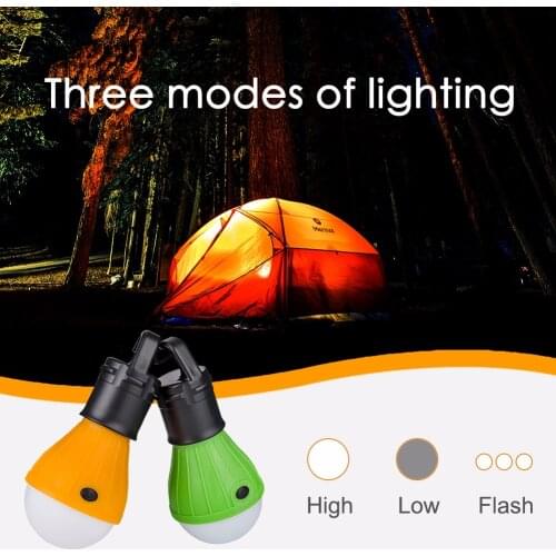 Mini Portable LED Light outdoor Hanging 3-LED Camping Lantern Soft Light Camp Lights Bulb Lamp For Camping Tent Fishing Light