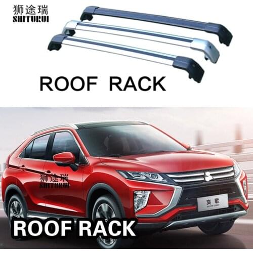 SHITURUI 2Pcs Roof bars For Mitsubishi Eclipse Cross SUV 2018+ Aluminum Alloy Side Bars Cross Rails Roof Rack Luggage Carrier