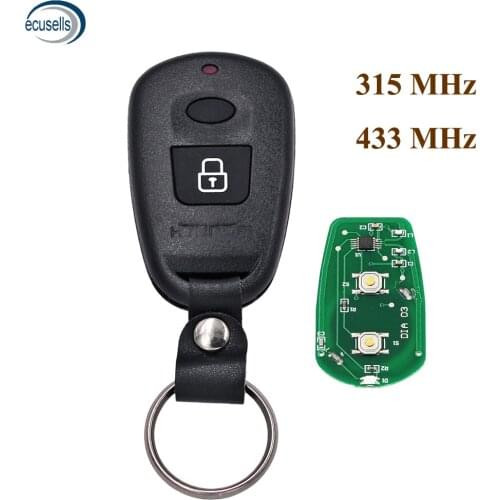 2 Button 315MHz / 433MHz Replacement Remote Key Remote Car Key Fob for Hyundai Elantra Old Elantra Santa Fe