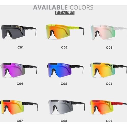 Pit Viper Big Frame Sports Windproof Cycling Glasses Fashionable and Colorful Personalized Polarized Sunglasses NEW BOX UV400