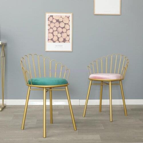 Tieyi.com Red Chair Manicure Cosmetic Chair Family Bar Chair Dining Chair Armchair Balcony Leisure Chair Office Chair Modern