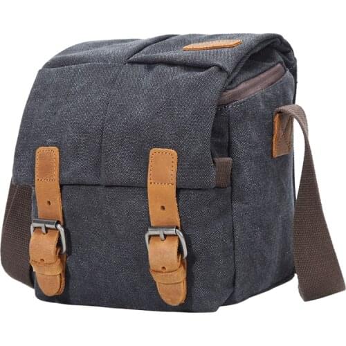 Shoulder Sling SLR Photography Digital Camera Bag Small Travel Case Canvas Vintage Shoulder Bag for Nikon Sony Canon DSLR Camera