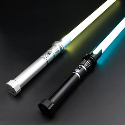 Cieltan Lightsaber Smooth Swing 10 Sets Soundfonts RGB Colors Change Heavy Dueling Metal Handle Blaster FOC Toys Gift