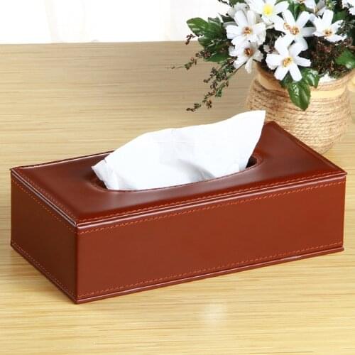 Slim - Leather Car Tissue Box Auto Interior Accessories Paper Holde For Hotel Restaurant Car BMW BENZ Honda Toyota Nissan