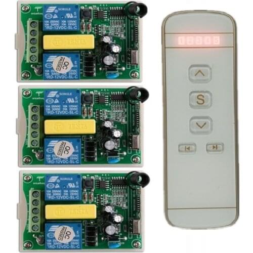 Tubular motor garage door / projection screen / shutters AC 220 V RF Wireless Remote Control switch