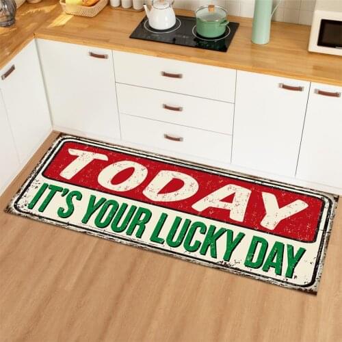 Vintage Kitchen Mat Living Room Carpet Non-slip Entrance Doormats Home Hallway Balcony Floor Mat Bathroom Anti-Slip Long Rug