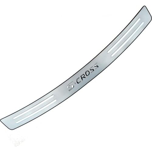 Stainless Steel Exterior Rear Bumper Protector Sills Tail Trunk Guard Pedal Car Accessories For Suzuki SX4 S-Cross 2014-2019