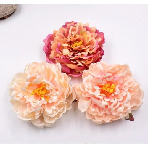 1pcs 14cm Silk Artificial Flower Peony Flower DIY Home Decor Hairpin Flower arrangement Movie TV show Hair Ornament Slippers H