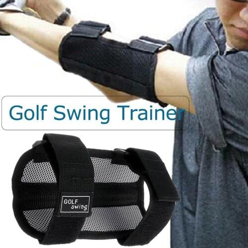 1PCS Golf Swing Training Aid Elbow Brace Arc Corrector Swing Training Straight Practice Golf Arm Bending Alarm Swing Trainer
