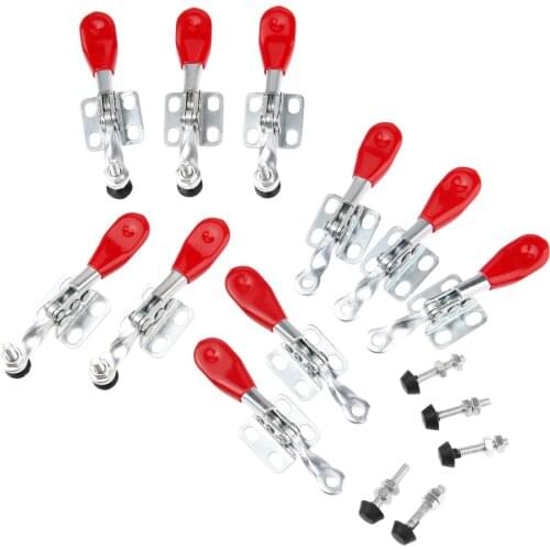 10pc GH-201-A 27Kg Capacity Quick Holding Horizontal Toggle Clamp Hand Tool Fixing Workpiece 27Kg/ 60 Lbs Toggle Clamp