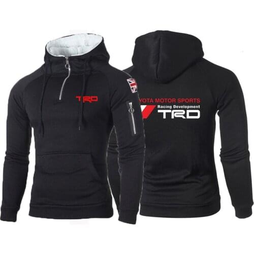 2021 Toyota TRD Motorsport Mens Hoodies Solid Autumn Hooded Coats Male Hip Hop Sweatshirt Casual Slim Sportswear Tracksuit Tops