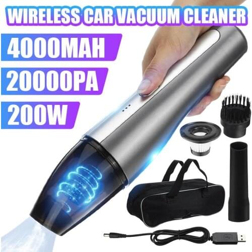Wireless Portable Car Vacuum Cleaner Handheld Auto Vaccum 20000Pa200W High Suction For Home Cleaning Wet Dry Mini Vacuum Cleaner