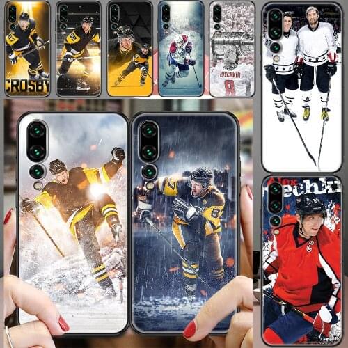 Alexander Ovechkin Sidney Crosby Phone case For Huawei P Mate P10 P20 P30 P40 10 20 Smart Z Pro Lite 2019 black silicone