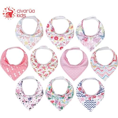 Baby Bandana Drool Bibs Unisex 10-Pack Baby Bibs for Drooling and Teething Organic Cotton Soft and Absorbent Hypoallergenic Bibs