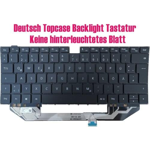 Deutsch Backlight Tastatur for HUAWEI MateBook X Pro MACH-W19B MACHR-W19L MACH-W19 MACH-W29
