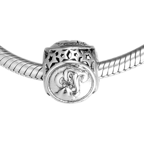 DIY Fits Pandora Bracelets Virgo Star Sign Beads 925 Sterling Silver Jewelry Charms for Women Free Shipping
