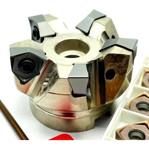 MFWN 90 degree MFWN90050R-MFWN90100R double-sided hexagonal plane heavy-cutting milling cutter head, WNMU080608 milling insert