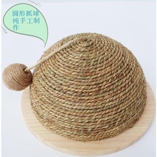 Cat Toy Cat Grabbing Board Cat Ball Grabbing Board Cat Toy Solid Wood Semicircle Ball Ticking Cat Toy Climbing Frame