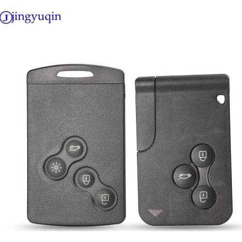 Jingyuqin 10ps Smart Remote Key Blank With Key With Blade FOB Case For Renault Koleos Clio Original Keys shell