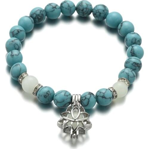 8mm Stone Bracelet Noctilucence Bracelet Elastic Bracelet For Women And Men Fashion Jewelry