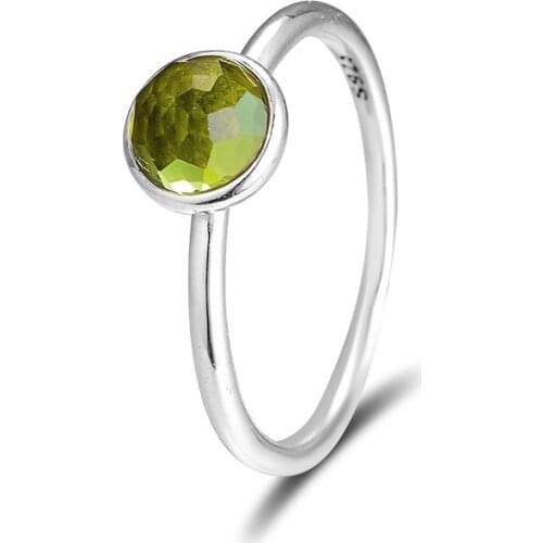 August Droplet Rings 100% 925 Sterling Silver Jewelry Free Shipping