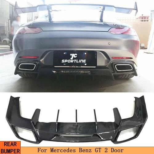 Car Body Kit Rear Diffuser Lip For Mercedes Benz AMG GT AMG GTS AMG GTR Coupe 2 Door 2015 2016 2017 High Quality Carbon Fiber