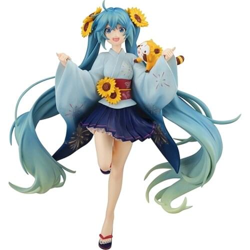 Hatsune Yukata Rascal Raccoon 2020 Summer Miku Japan Anime Figures Model Toy Ornaments Anime Gift Collectibles Model Toy