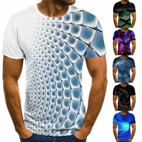 Summer Three-dimensional 3D Vortex T-shirt Men Women Fashion 3D T Shirt Short Sleeve Harajuku Hip Plus Size S-7XL harajuku