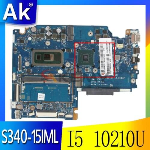 Mainboard For Lenovo ideapad S340-15IML Laptop motherboard LA-H104P with CPU I5 10210U GPU N620 2G RAM 8G 100% test