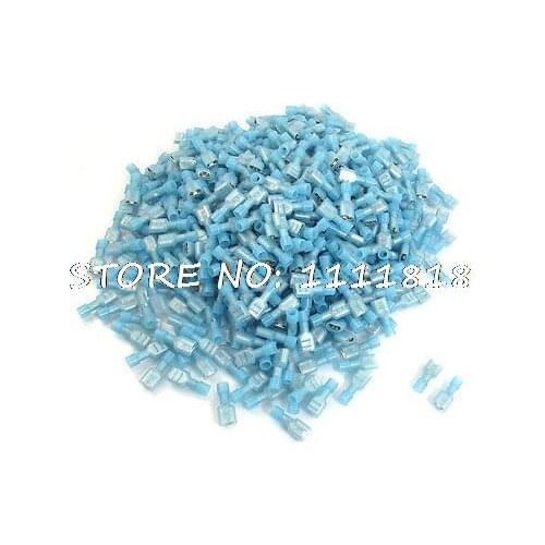 MDFN2-250 Insulated Female Spade Crimp Terminals Connectors Blue 1000pcs