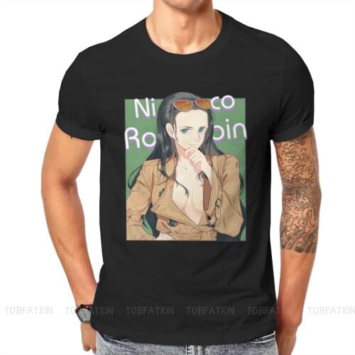 One Piece Anime Nico Robin Tshirt High Quality Graphic Men Vintage Punk Summer Mens Clothing Cotton Harajuku T Shirt