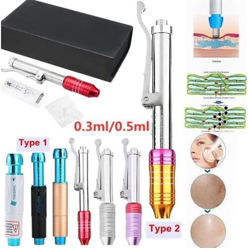0.3ml/0.5ml High Pressure Hyaluronic Acid Pen Noninvasive Nebulizer Micro Injector Hyaluron Gun Injection Water Syringe Atomizer