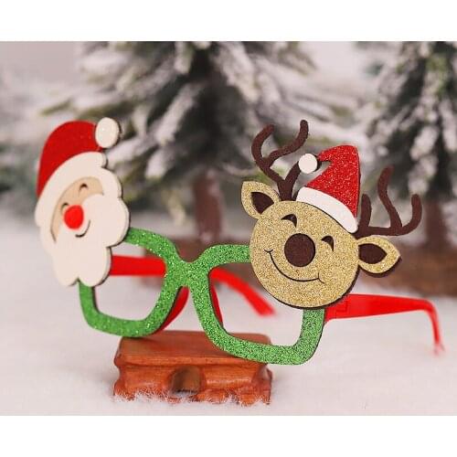 New Year 2021 Christmas Children Party Glasses Christmas Decorations for Home Ornaments Xmas DIY Noel 2020 Navidad Decor Garland