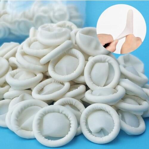 100G/bag About 140 Pcs Disposable Latex Rubber Finger Cots of Natural Rubber Non-Slip Fingertips Dropshipping Wholesales
