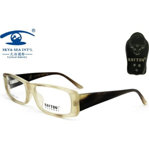 Free Shipping Top Quality Healthy Uncommon Buffalo Horn Prescription Eyeglass Frames Female Women