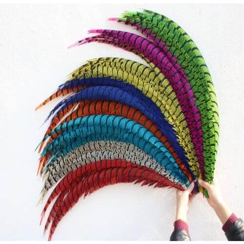 Pheasant Tail Feathers for Decoration 36-40inch/90-100CM Carnaval Assesoires Colored Natural Pheasant Feathers for Crafts