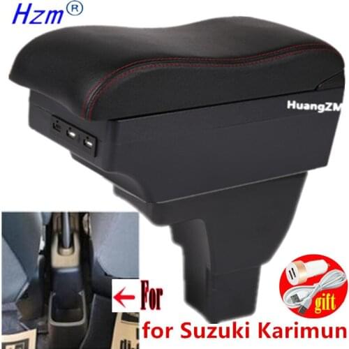 For Suzuki Karimun Armrest Box for Suzuki Karimun WagonR Center Console Modification Accessories Cup Holder USB Interface