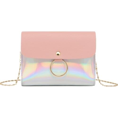 Casual Trendy Women Bags New Chain Shoulder Bag Laser Mobile Phone Messenger Bag Coin Purse Large Capacity Conventional Handbag