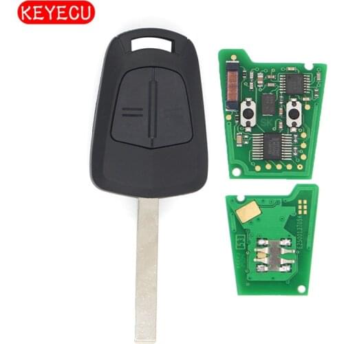 Keyecu Remote Control key 2 Button 433MHz PCF7941 Chip for Vauxhall Opel Corsa Agila Meriva Combo