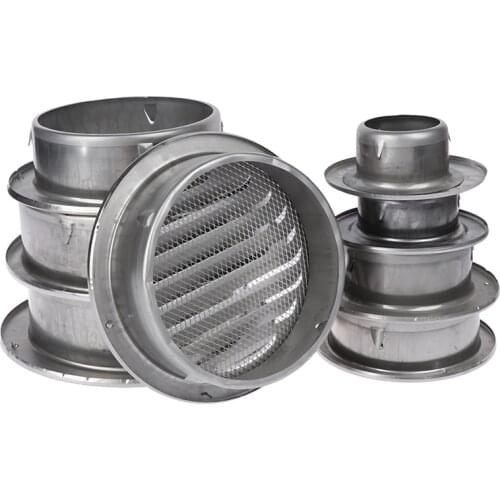 Stainless Steel Exterior Wall Air Vent Grille Round Ducting Ventilation Grilles 70/80/100/120MM