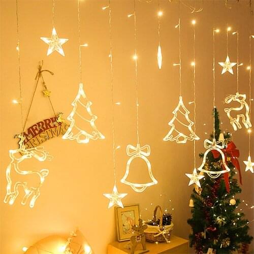 Christmas String Lights Led 3m Star Curtain Fairy Light Garland For Outdoor/Indoor Home Decor New Year Xmas Party Lamp Navidads