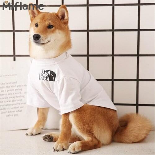 Miflame Small Medium Dogs Shirt Summer Dog Clothes Fashion Pet T-shirt Shiba Inu Corgi Costume Puppy Vest Shirts Soft Pet Outfit