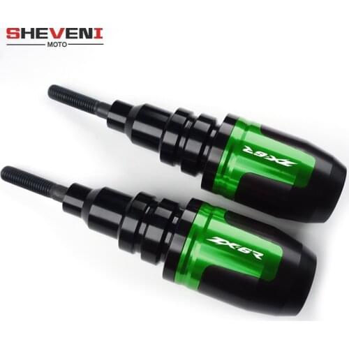 With logo ZX-6R For KAWASAKI ZX6R ZX 6R Motorcycle CNC Falling Protection Frame Slider Fairing Guard Anti Crash Pad Protector