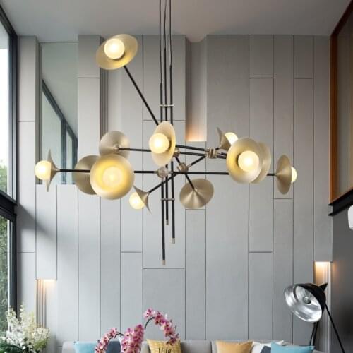 Modern Nordic Pendant lamp Gold Trumpet Lamp Vintage Retro Horn delightfull botti Pendant Lighting Living Room sputnik lamp