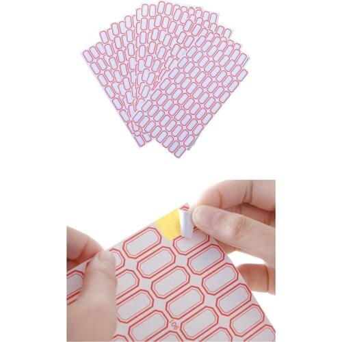 Handwritten Sticker Blank Label Classified Stickers Classification Blue Red Border Supermarket price tag classified notes Sticke