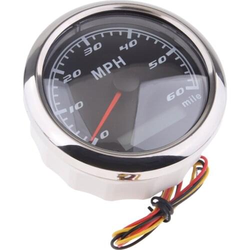 85mm 60 MHP Waterproof GPS Digital Speedometer Gauge Odometer Marine